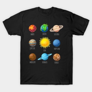 Solar System Planets T-Shirt